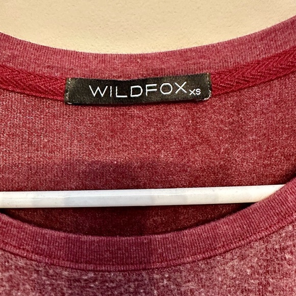 Wildfox Burgundy “Wine” Graphic Sweater XS - Picture 2 of 5